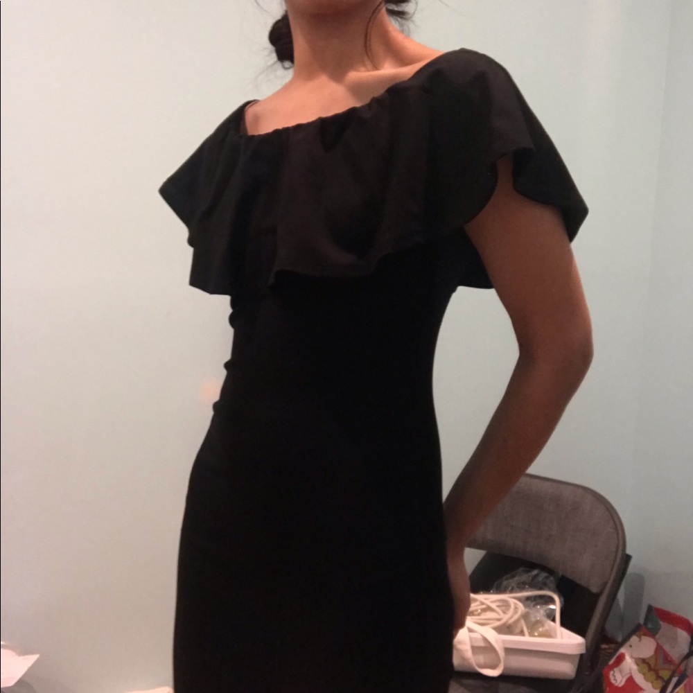 BODYCON MIDI DRESS (BLACK)